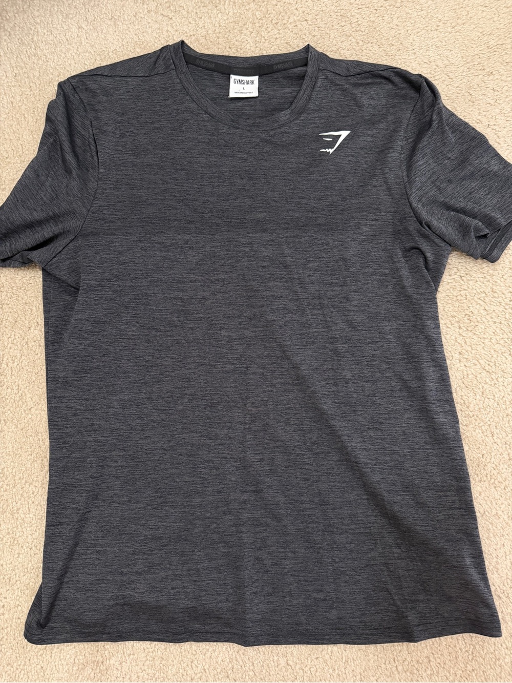 Gymshark Men's Dark Charcoal Heather Short Sleeve Tee